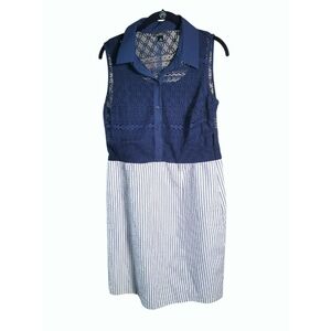 ALYX Navy and White Sleeveless Dress Size 14